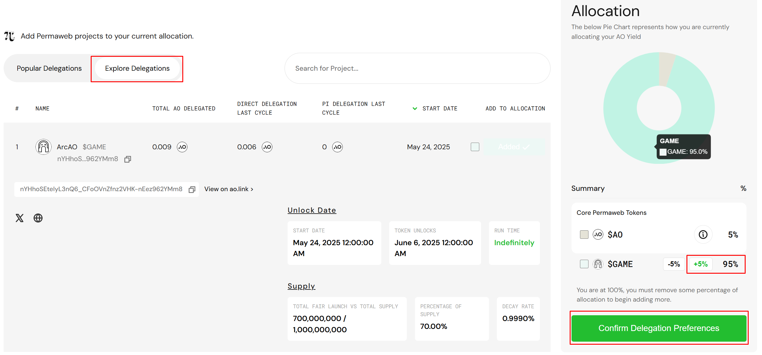 Advanced Delegation Settings
